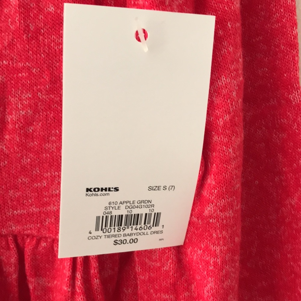 Girl dress in red color perfect for Christmas - Picture 5 of 5